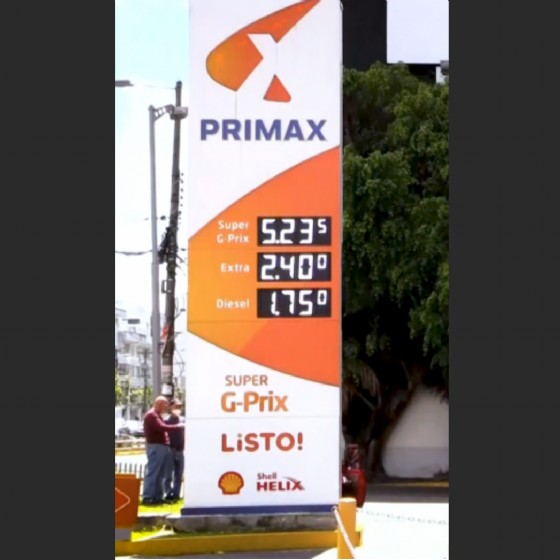 15 Inch White CREE LED Gas Price Sign - 8.88s8