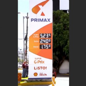 15 Inch White CREE LED Gas Price Sign - 8.88s8