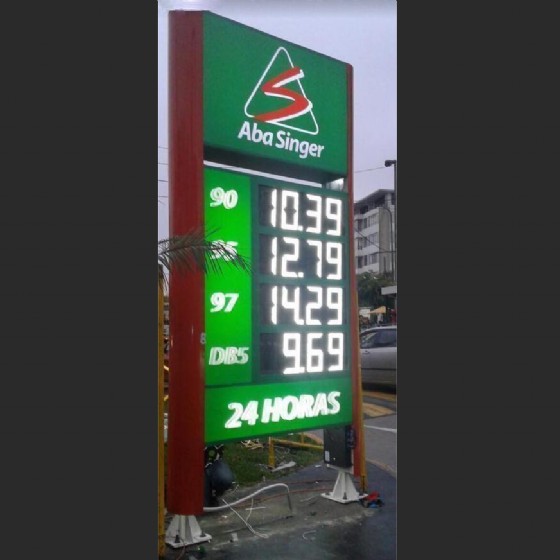 12 Inch White CREE LED Gas Price Sign - 88.88