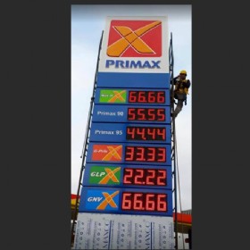 12 Inch Red LED Gas Price Sign - 8.888