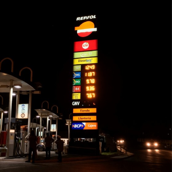 12 Inch Amber LED Gas Price Sign - 88.88