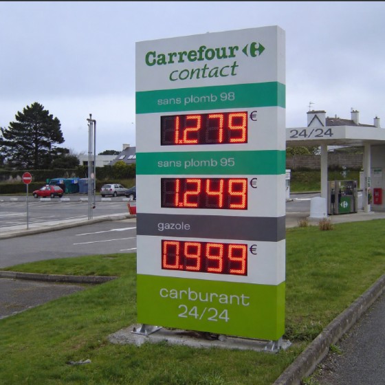 10 Inch Red Gas Price Sign - 8.888