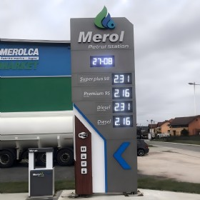 Светодиодное Табло для АЗС 8 Дюймов White CREE 8.88