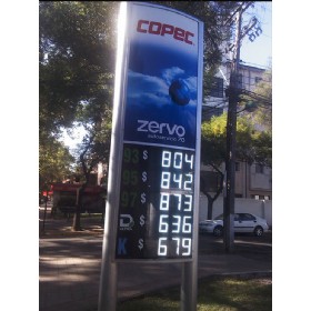12 Inch CREE White LED Gas Price Sign 8.88 IP67