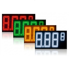 12 Inch IP67 Red LED Gas Price Sign 8.88-8