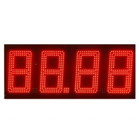 12 Inch IP67 Red LED Gas Price Sign 88.88