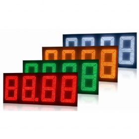 12 Inch IP67 Red LED Gas Price Sign 88.88