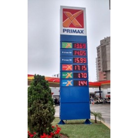 12 Inch IP67 Red LED Gas Price Sign 88.88