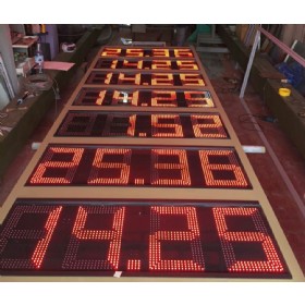 12 Inch IP67 Red LED Gas Price Sign 88.88