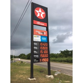 12 Inch IP67 Red LED Gas Price Sign 888.88