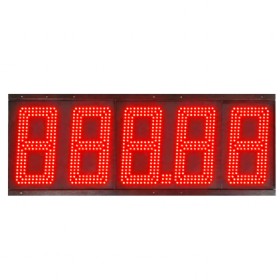 12 Inch IP67 Red LED Gas Price Sign 888.88