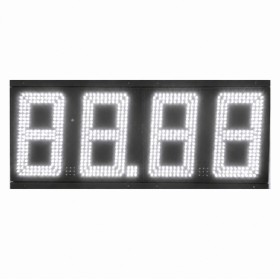 12 Inch IP67 white LED Gas Price Signs 88.88 with CREE LEDs