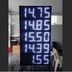 16 Inch IP67 White  LED Gas Price Sign 88.88 with CREE LEDs