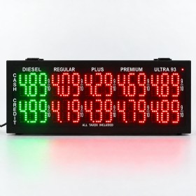 Pump Topper Custom-5-Grade LED Gas Price Signs