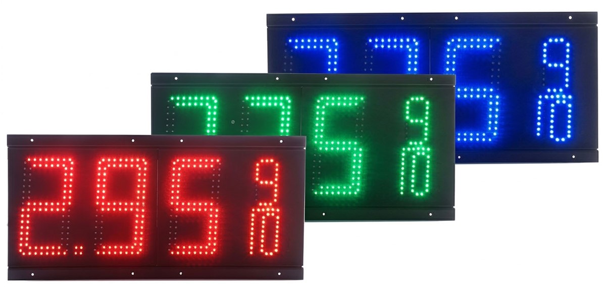 10 Inch Red-Blue LED Gas Price Sign - 8.889-10 - LED Gas Price Signs ...