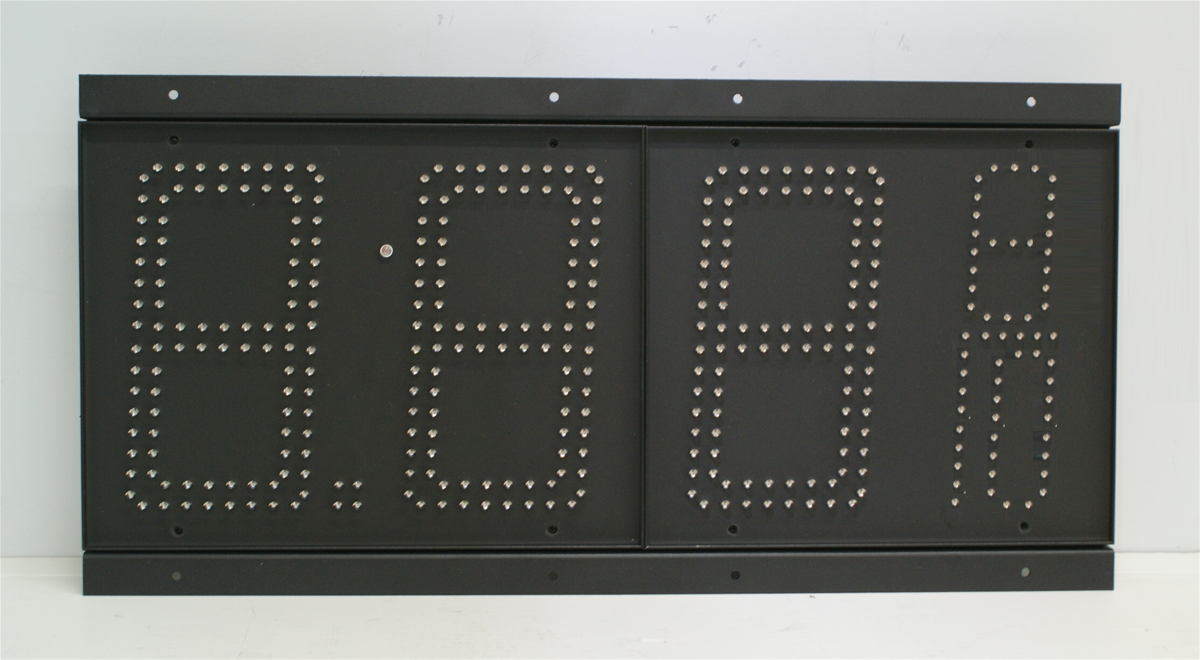 Front view of 10 inch LED gas price changers 8.889/10