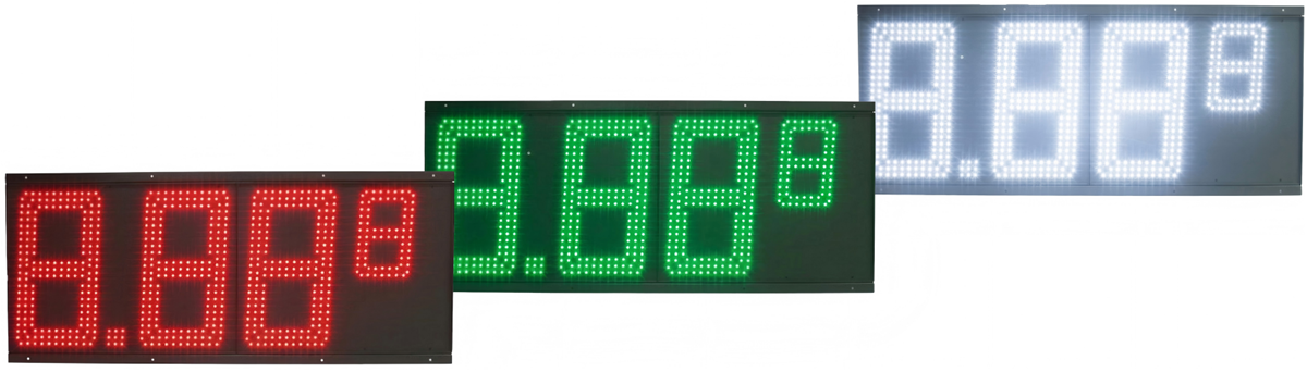 Waterproof LED fuel price digit module