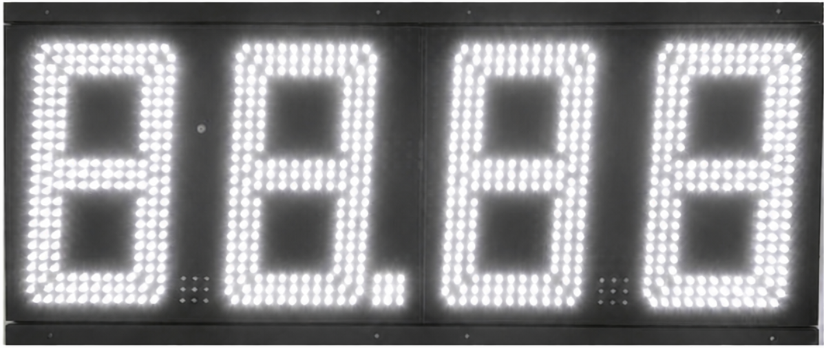 12 inch gas price sign CREE white 88.88