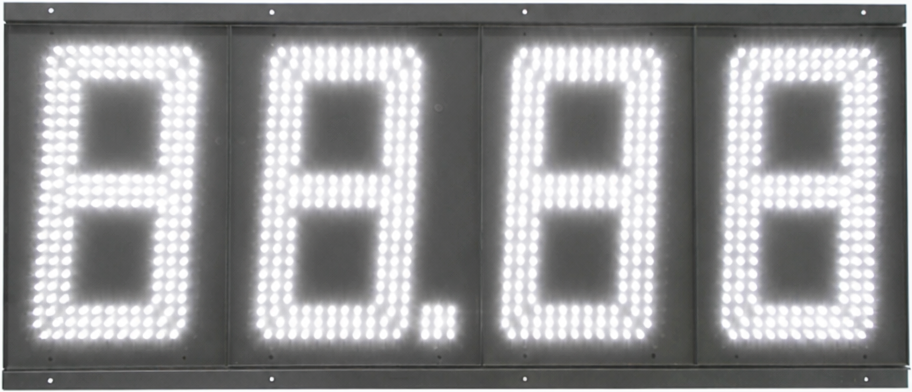 15 inch gas price sign CREE white 88.88