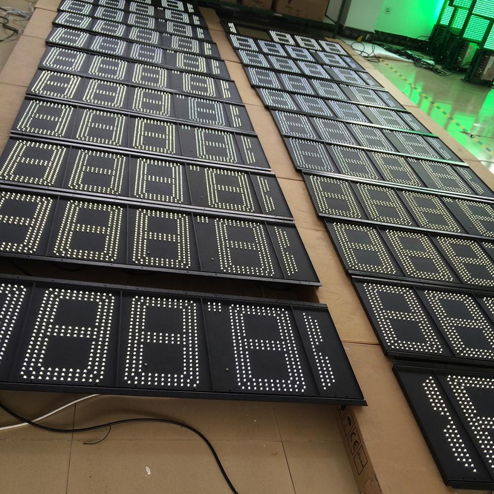 IP67 16inch white LED gas price signs under aging test in factory