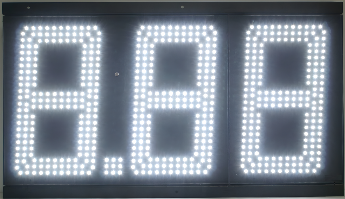 12 inch gas price sign CREE white  8.88