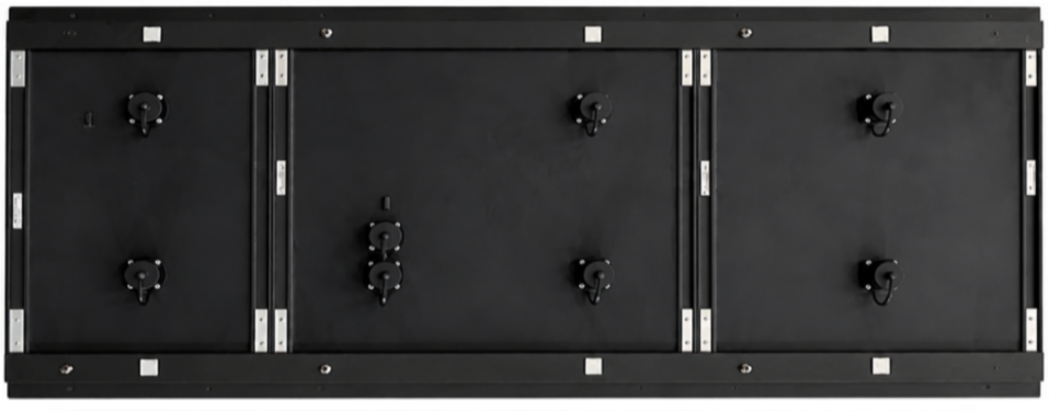 Vue arrière du panneau LED IP67 12 pouces montrant les LED et rails de fixation