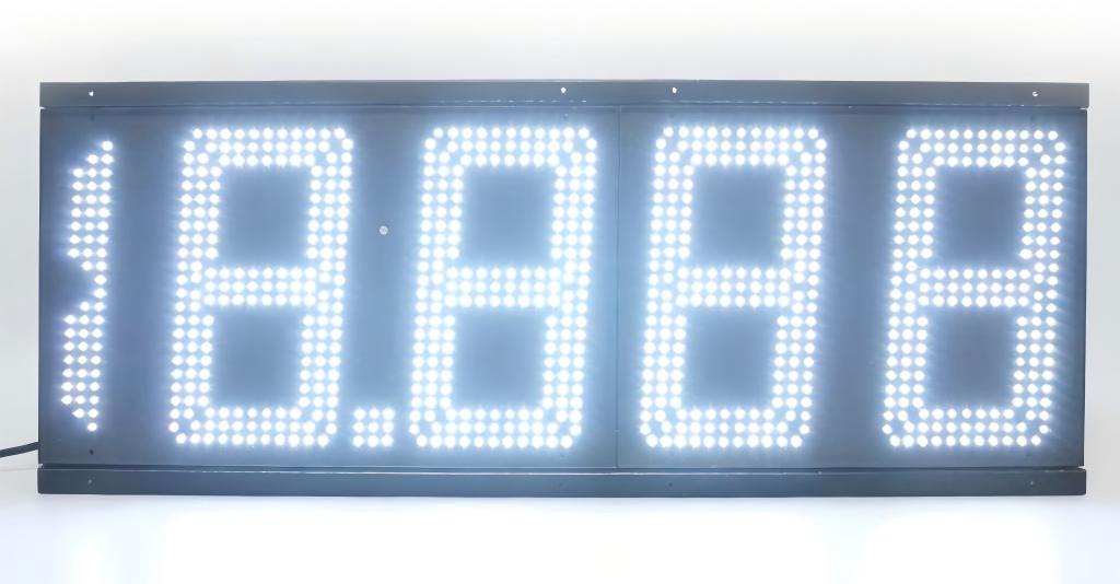 16 inch white LED gas price sign18.888 format with CREE LED